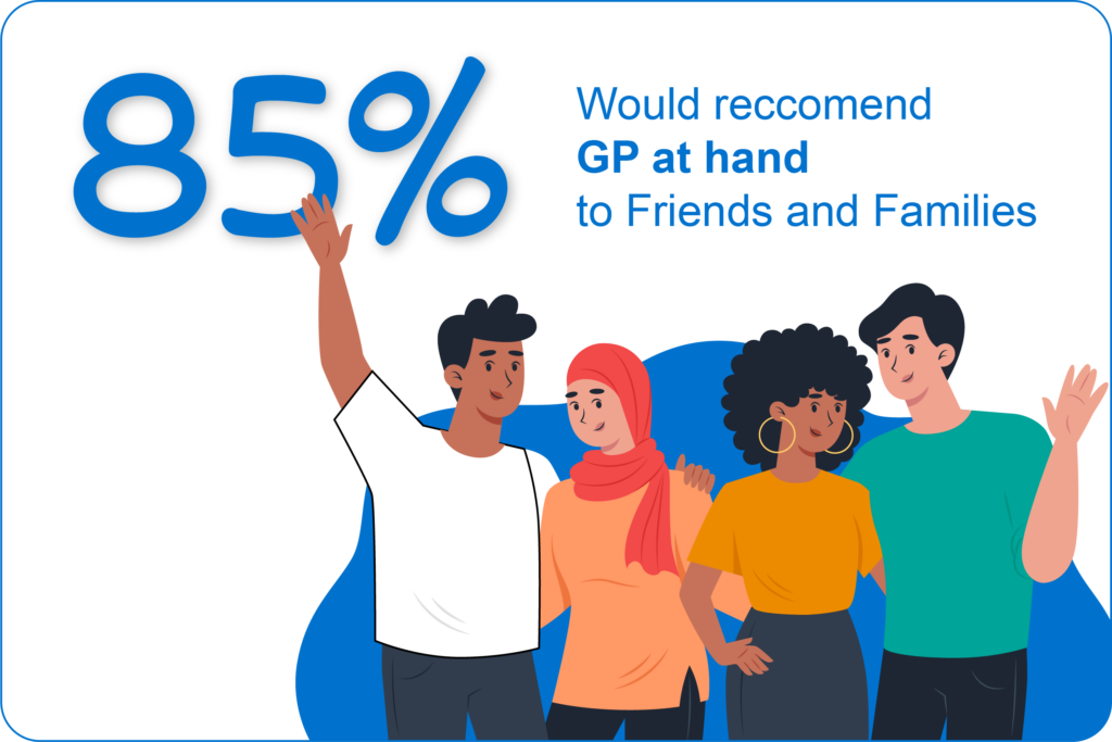 Friends and family recommend GP at hand