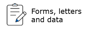 Forms, letters and data requests